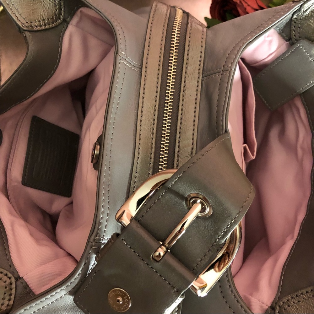 Coach Soho Lynn gray leather hobo shoulder bag - Picture 8 of 12